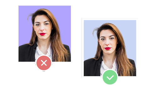 Fake ID photo upload interface with quality guidelines and standards