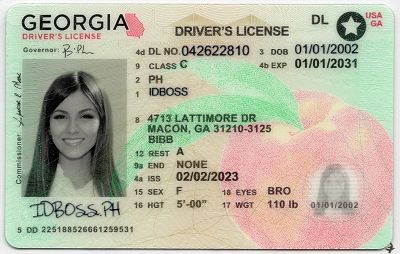 Georgia - Premium Scannable ID