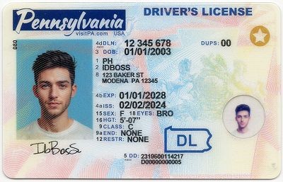 Pennsylvania-PA Fake ID - Premium Scannable ID