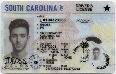 South Carolina-SC Fake ID - Premium Scannable ID