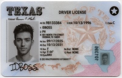 Texas-TX Fake ID - Premium Scannable ID