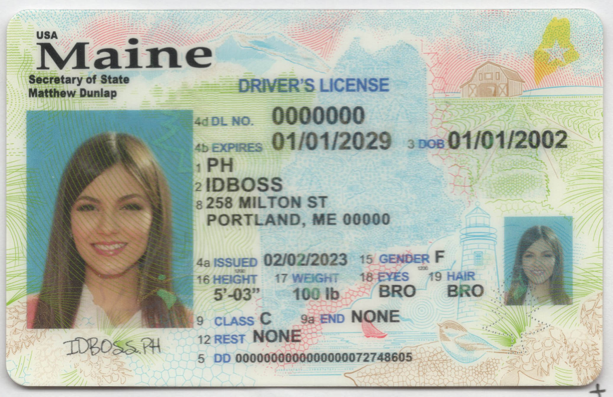 Maine Fake ID-idboss