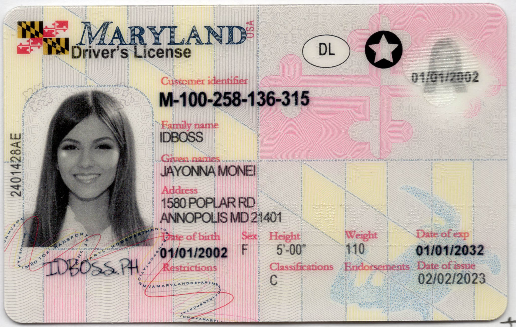 Maryland Fake ID-idboss