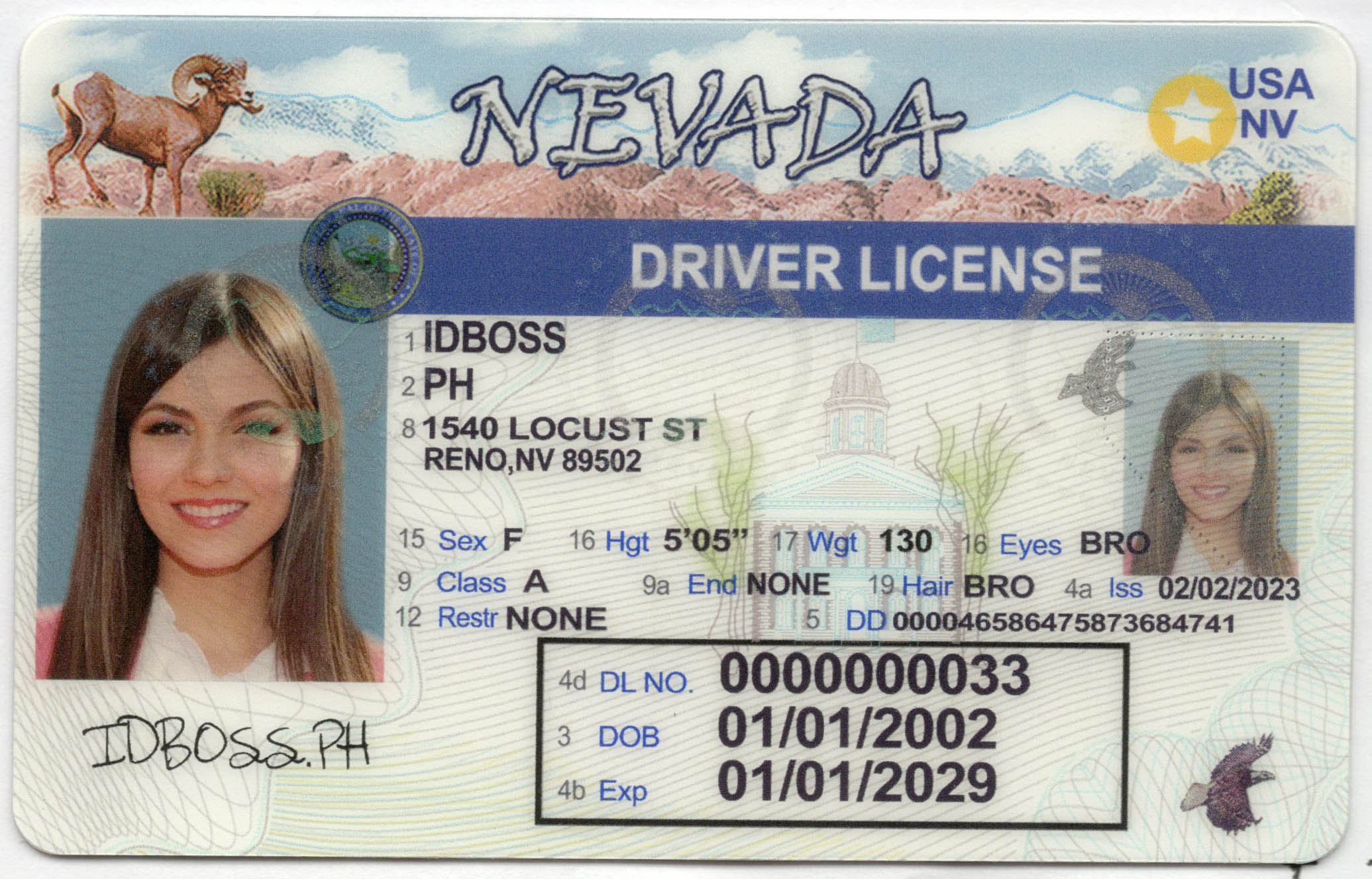 Nevada Fake ID-idboss