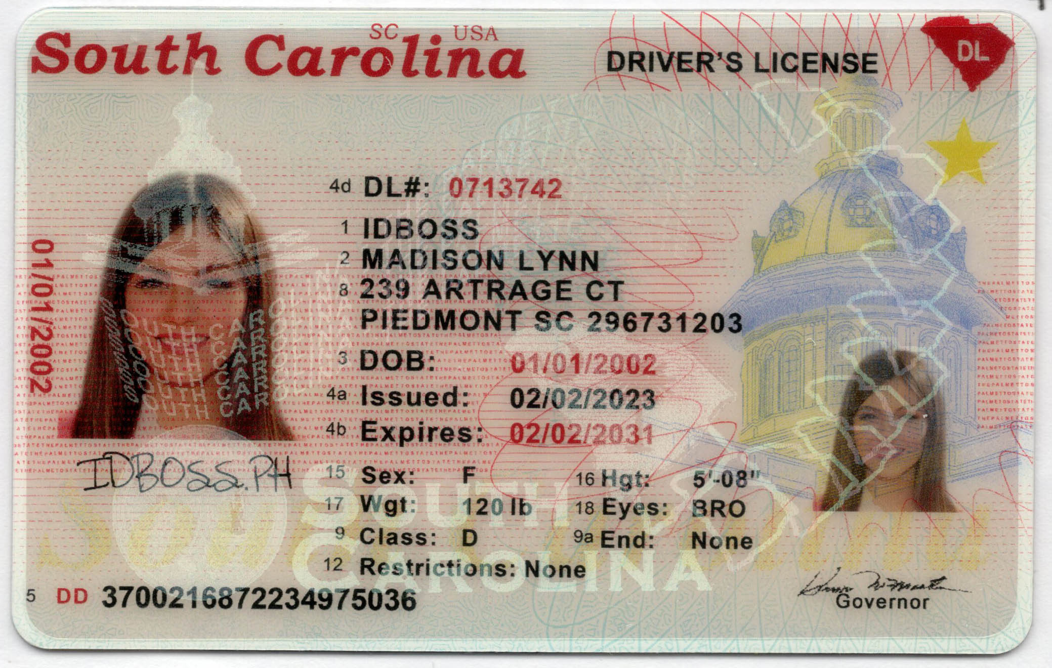 South Carolina Fake ID-idboss