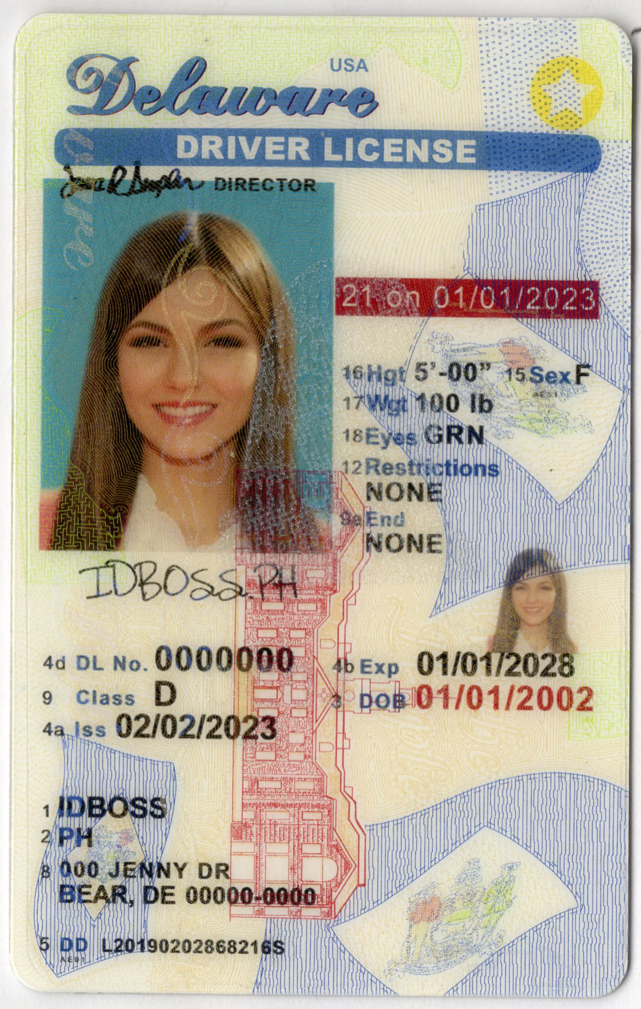 Delaware(U21) Fake id-idboss